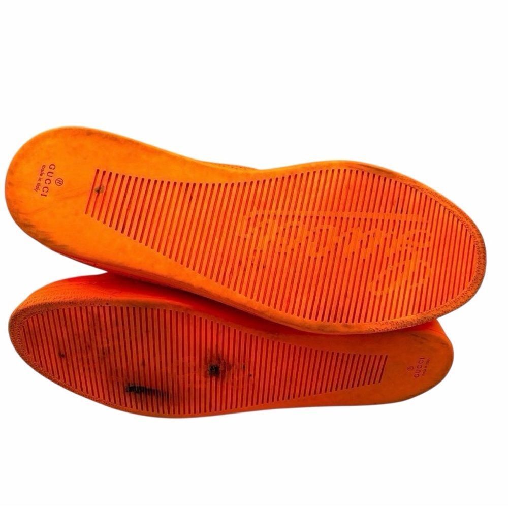 Gucci-Authentic-Men’s Neon Orange Sneakers Size 10G - Picture 11 of 14